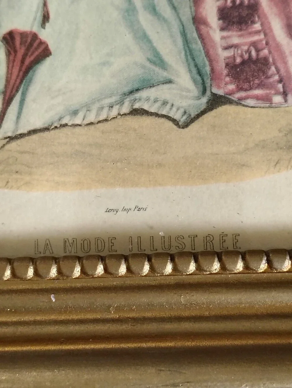 Vtg.  Pair -La Mode Illustree Victorian French Fashion Prints By Eloise Colin